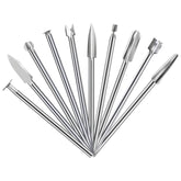 Hanboost 10pc Wood working Set – Carving & Grinding Bits for Rotary Tool