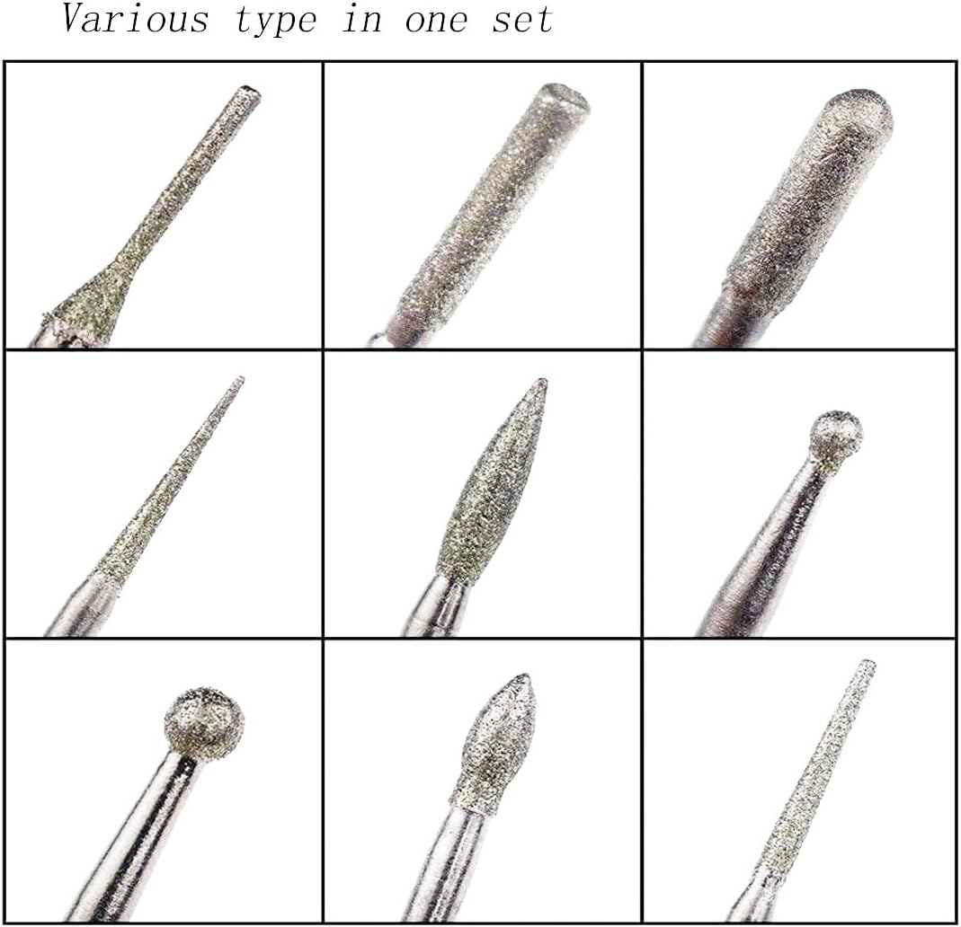 Hanboost 30pc Diamond Grinding Bit for Rotary Tool