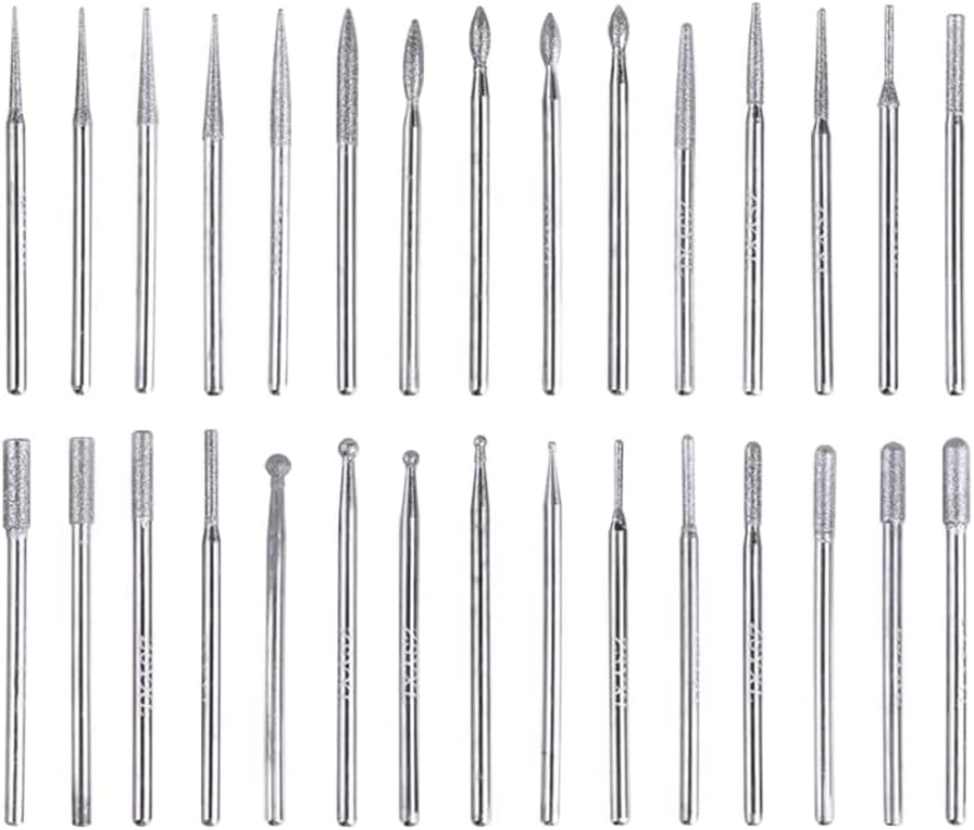 Hanboost 30pc Diamond Grinding Bit for Rotary Tool