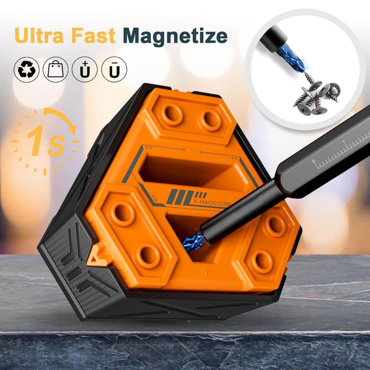 Hanboost X1 Cube-shaped Screwdriver Magnetizer
