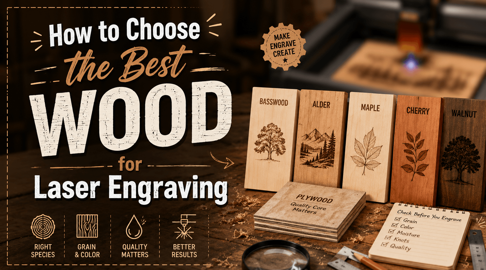 How to Choose the Best Wood for Laser Engraving