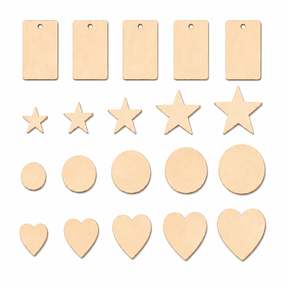 Hanboost Wooden Engraving Starter Pack 20PCS for Laser Engraving & DIY Crafts