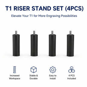Hanboost 4pc Height Extension Stand for Taller Engraving Projects for T1 Laser Engraver