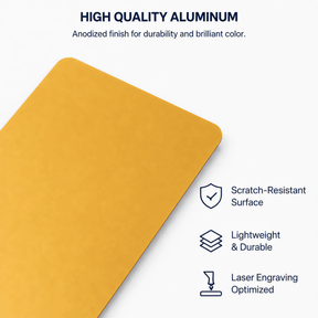 Hanboost 20pc Anodized Aluminum Color Card Set for Laser Marking & Material Testing