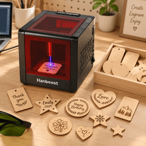 Hanboost Wooden Engraving Starter Pack 20PCS for Laser Engraving & DIY Crafts