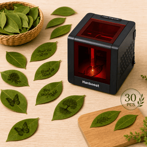 Hanboost 30pc Natural Leaf Set for Laser Engraving & DIY Crafts