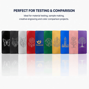 Hanboost 20pc Anodized Aluminum Color Card Set for Laser Marking & Material Testing
