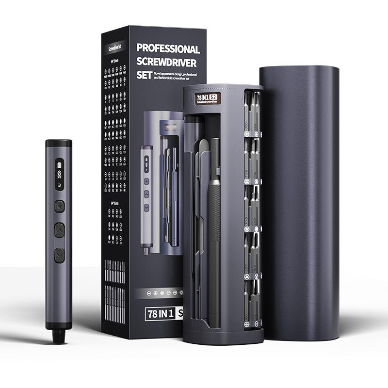 Hanboost 78 in 1 Precision Electric Screwdriver Set with Rotating Book Spine Storage Box Design for Reparing Laptop, Phone, Camera, Watch, and Drone