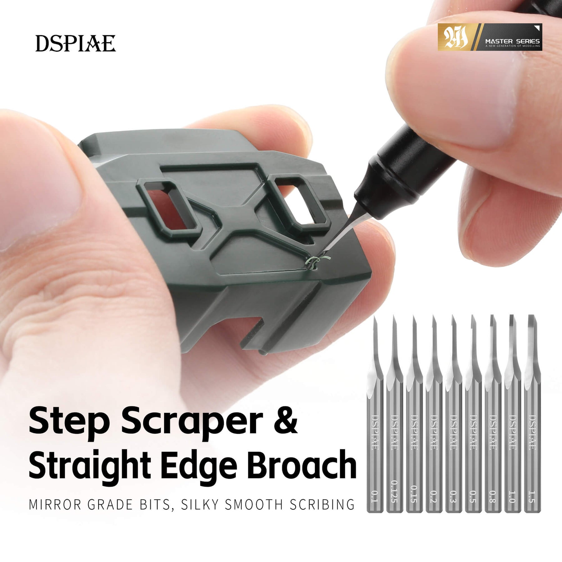 Straight Edge Broach Engraving Knife & Step Scraper for Model Builder