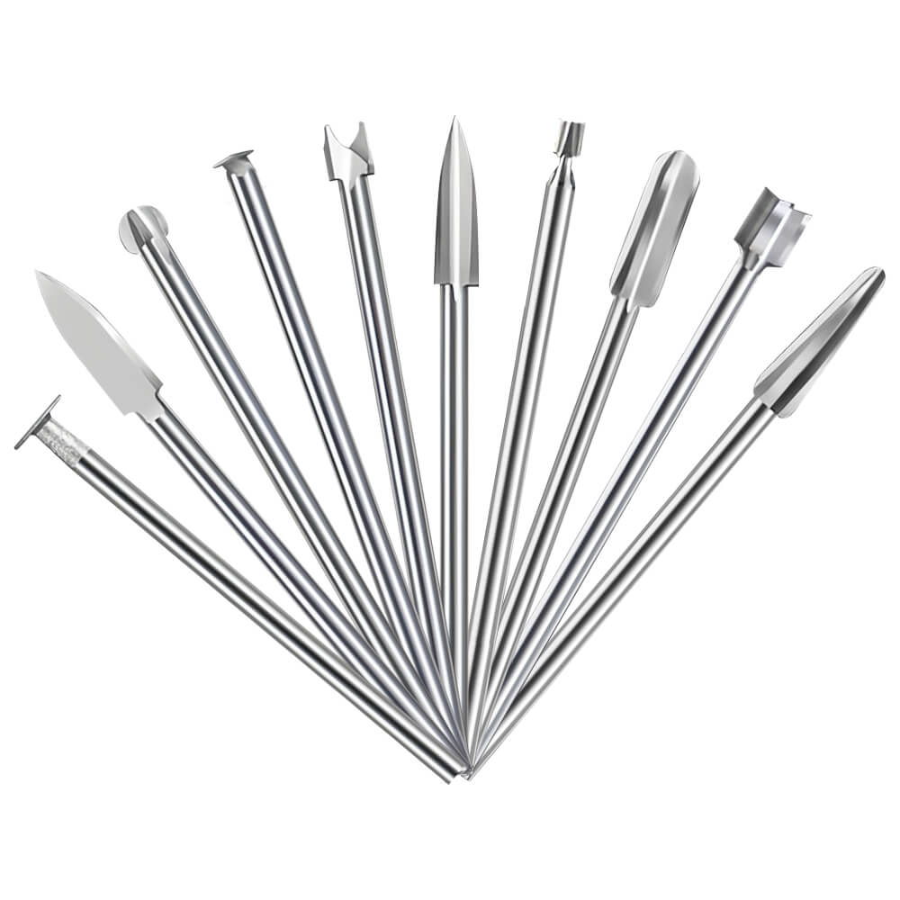 Hanboost 10pc Rotary Burr Set – Precision Carving & Grinding Bits