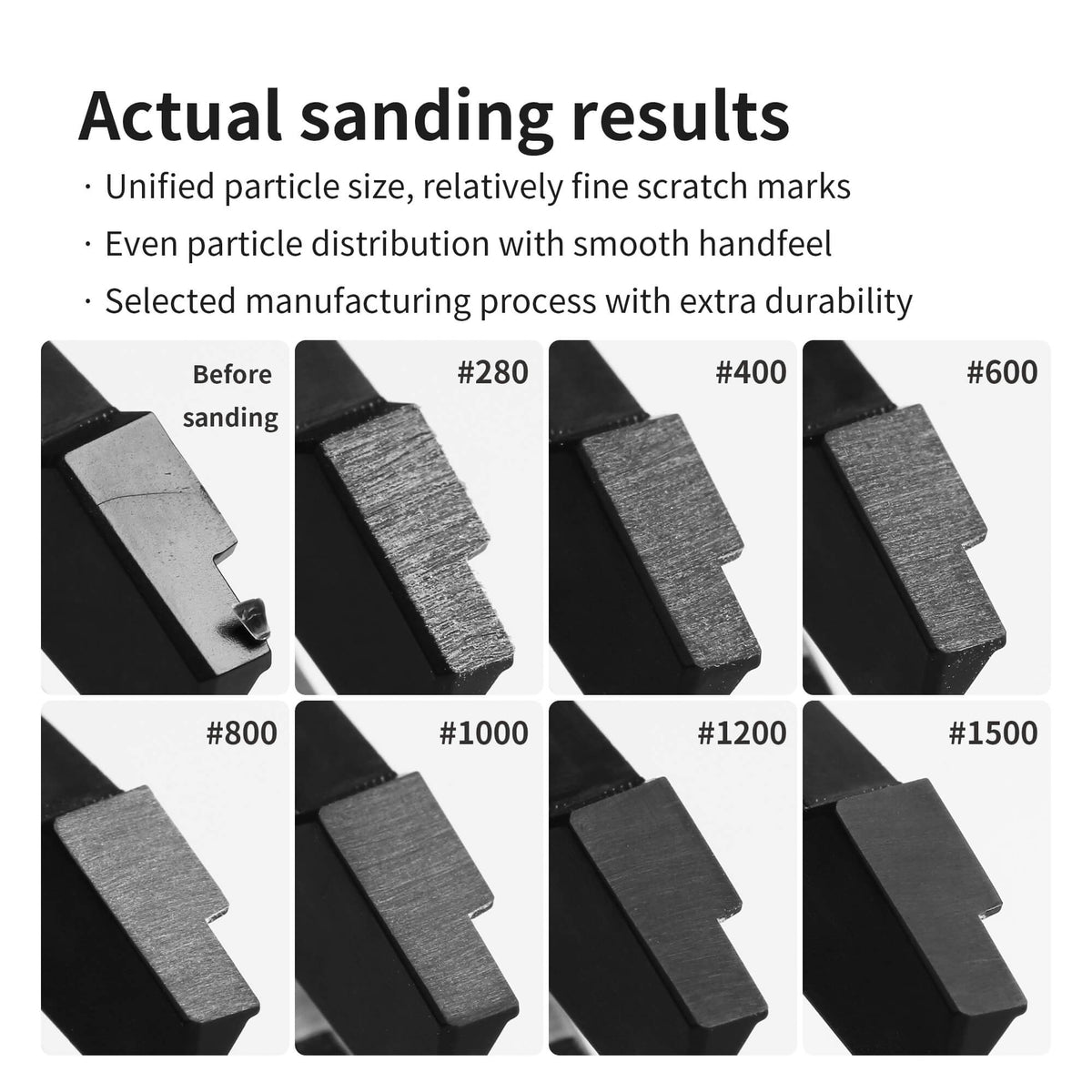 Adhesive Sand Paper Set with Sanding Blocks