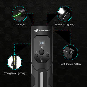 Hanboost 7 In 1 Multifunctional EDC Flashlight for Outdoor Camping