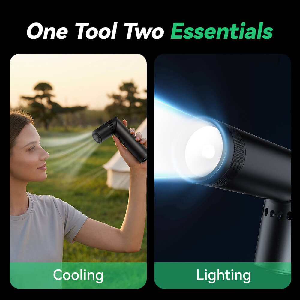 Hanboost 2 In 1 Foldable Handheld Fan