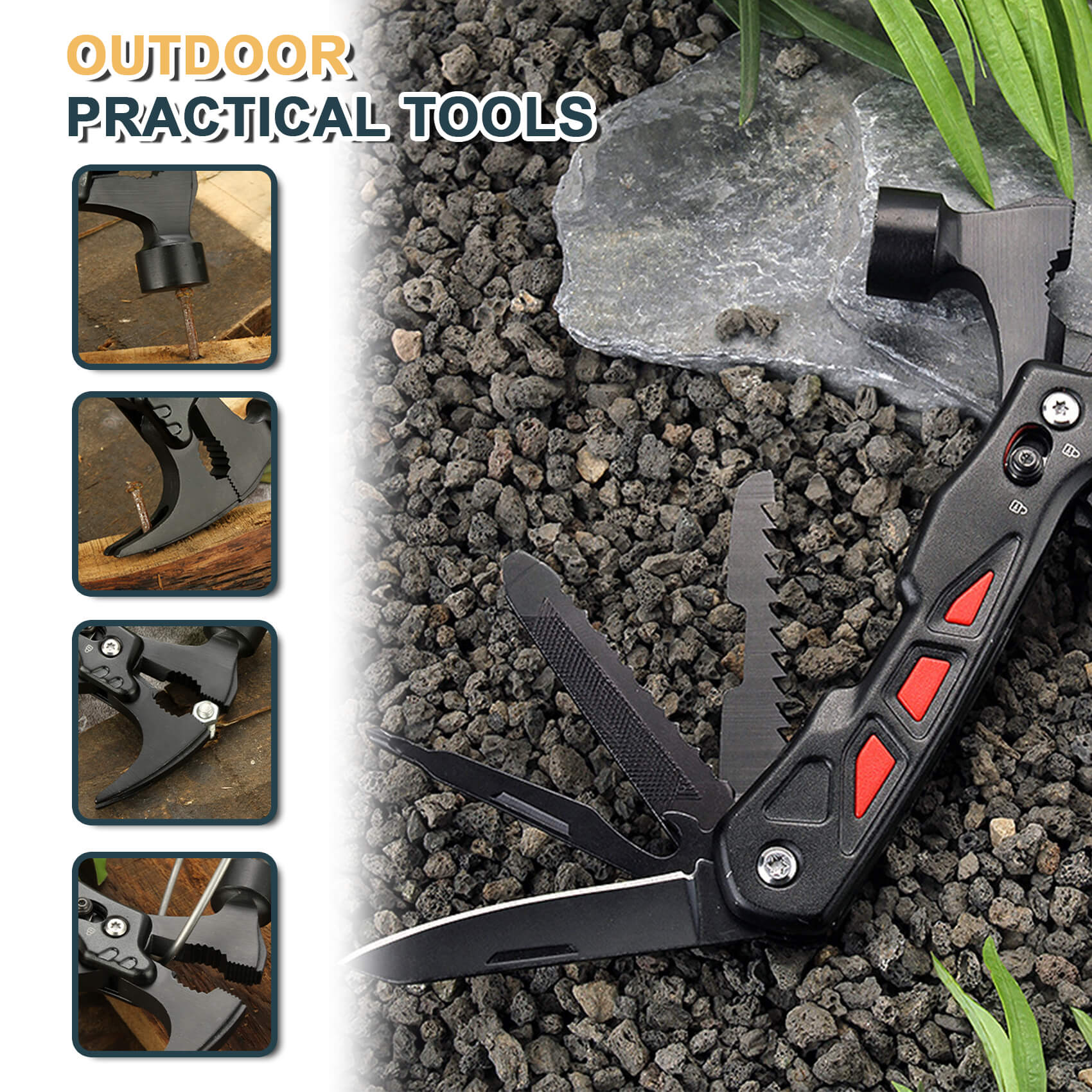 Hanboost H1 Multifunction  Hammer Tool 12 in 1  with Safety Lock