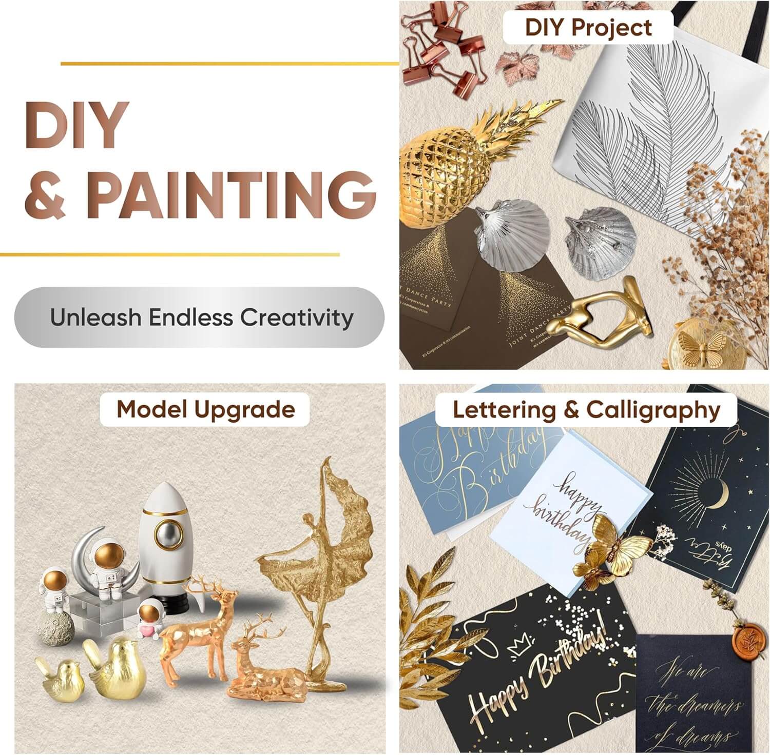 Hanboost 6 Color Liquid Chrome Marker for Model Painting