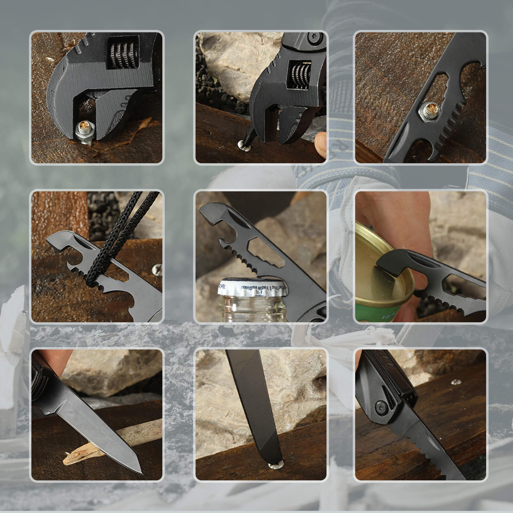 Hanboost M1 Multi functional Adjustable Wrench 12 In 1