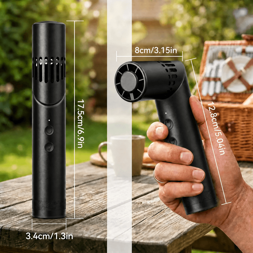 Hanboost 2 In 1 Foldable Handheld Fan