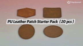 Hanboost 20pc PU Leather Patch Starter Pack for Laser Engraving & DIY Projects