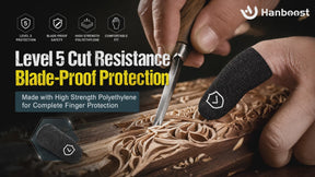 Hanboost Cut Resistant Finger Sleeve Protectors for Cutting Task