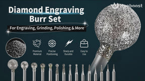 Hanboost 14pc Ball Shape Carving Set for Rotary Tool