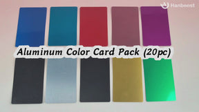 Hanboost 20pc Anodized Aluminum Color Card Set for Laser Marking & Material Testing