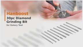 Hanboost 30pc Diamond Grinding Bit for Rotary Tool