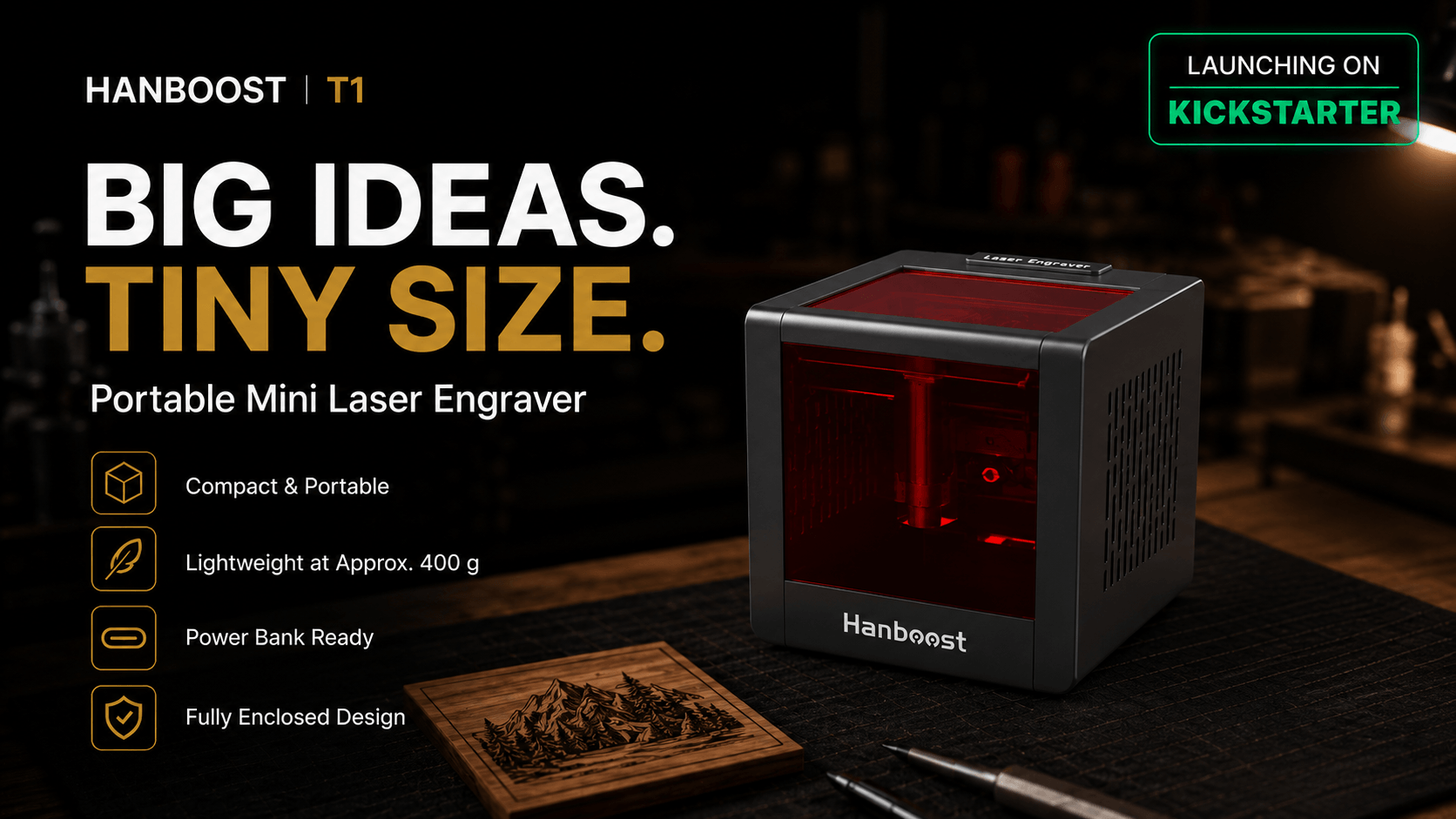 T1 Mini Laser Engraver — VIP Reservation ($1 Deposit)