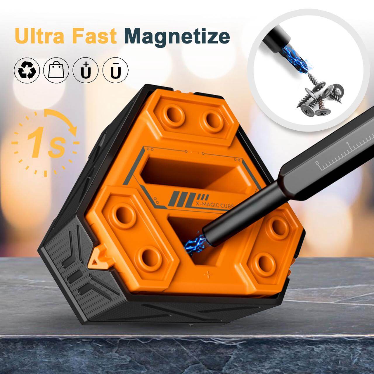Hanboost X Magic Cube-shaped Magnetizer Multifunctional screwdriver Bit